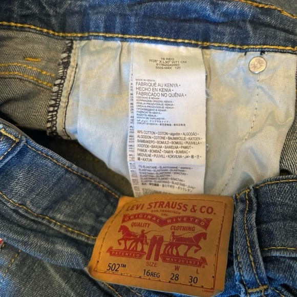 502 Levi’s Men’s regular taper / size 16 regular/ 28X 30 - Picture 4 of 4